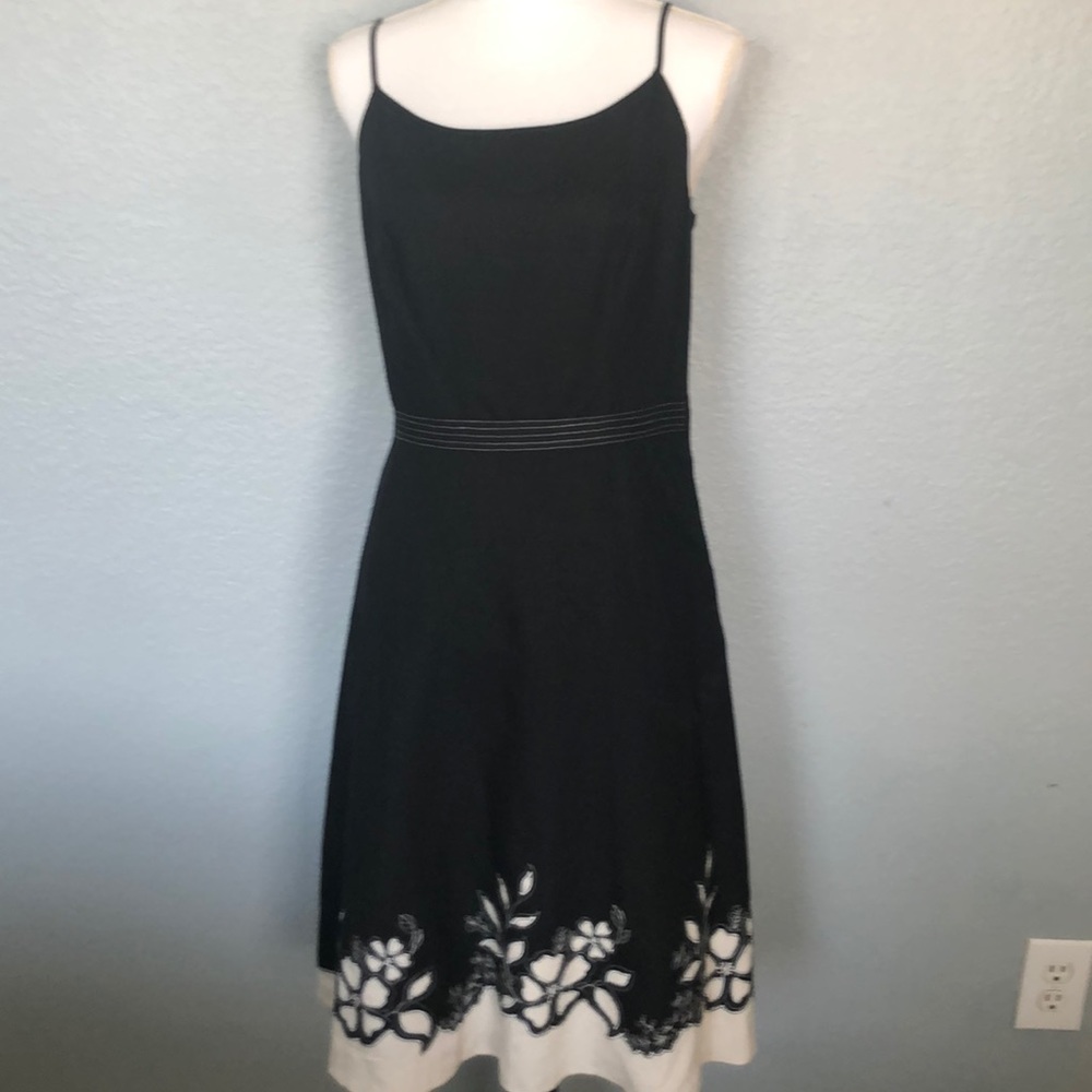 Ann Taylor black and white mini dress